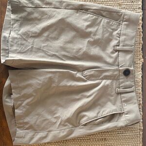 abercrombie kids Tan Flat-Front Shorts